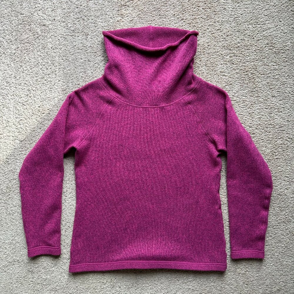 EMS Sweater Womens Large Turtleneck Long Sleeve Fleece Pink Eastern Mountain